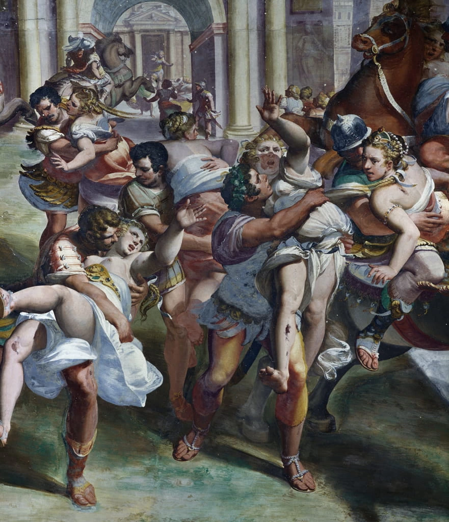 Villa Imperiale di Terralba, Genova - Ratto delle Sabine, dettaglio